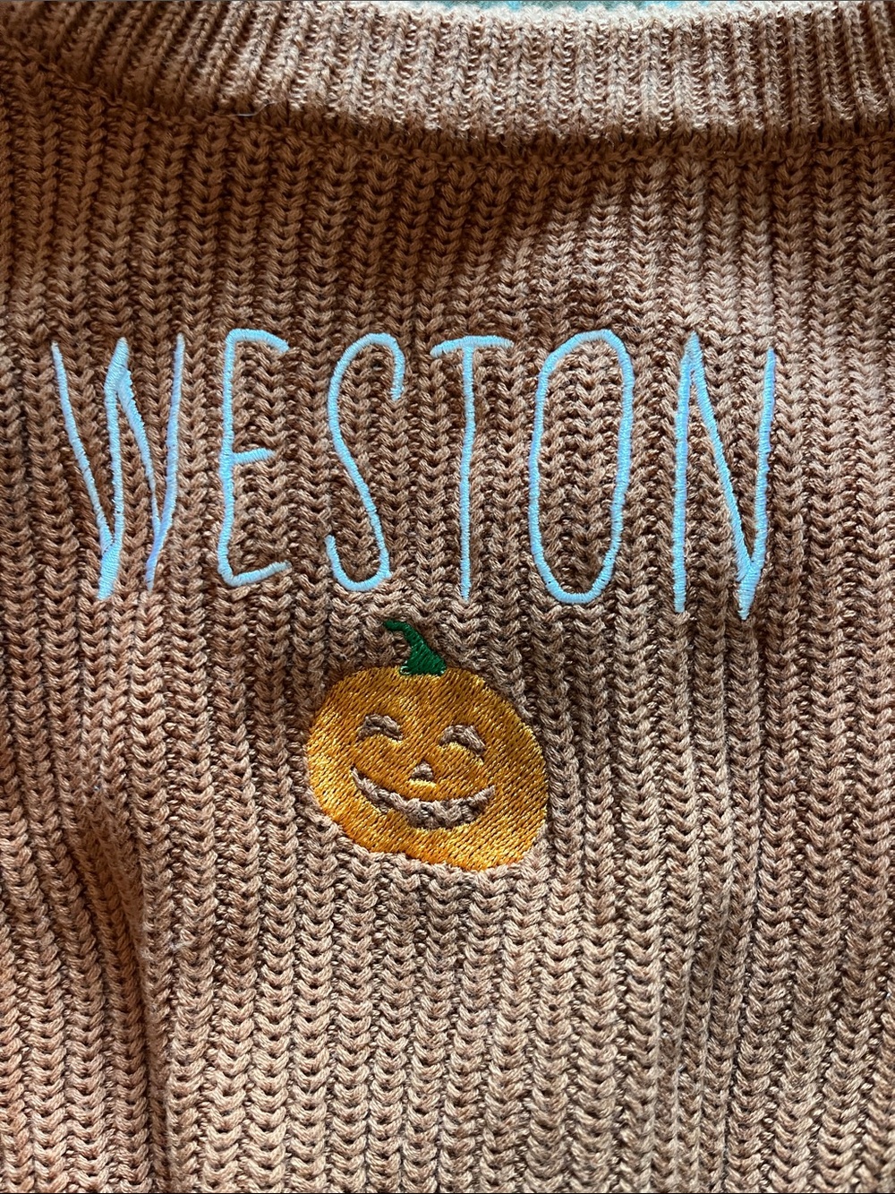 ‘Weston’ Personalized Baby Boy Fall Sweater - Picture 2 of 2